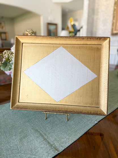 Florentine Style Tray with Diamond Detail
