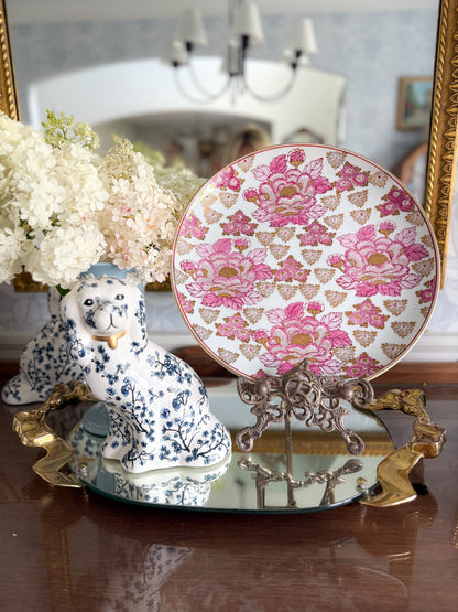 Pink Gold Imari 12” Plate