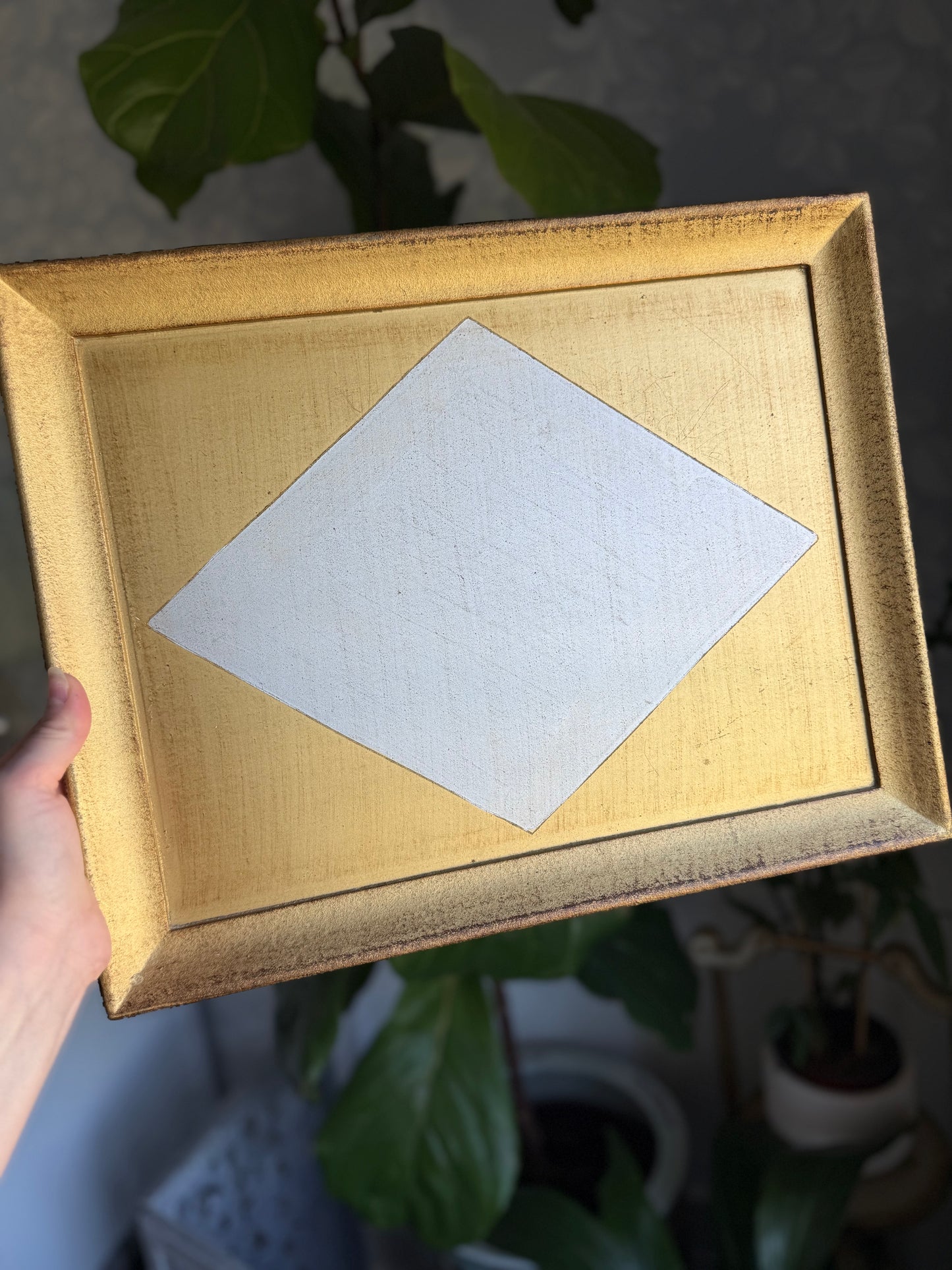Florentine Style Tray with Diamond Detail
