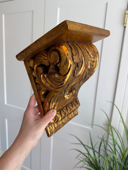 Ornate Wooden Wall Shelf