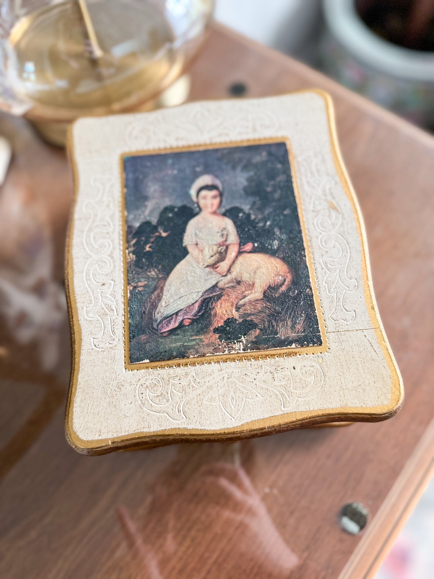 Florentine Jewelery/Music Box with Drawer