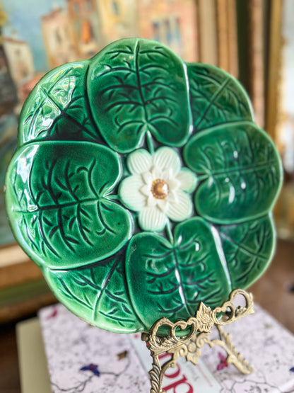 Adam’s and Bromlay Majolica Lily Pad Plate