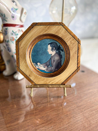 Florentine Style Wooden Art - Chardin “Boy Playing Cards”