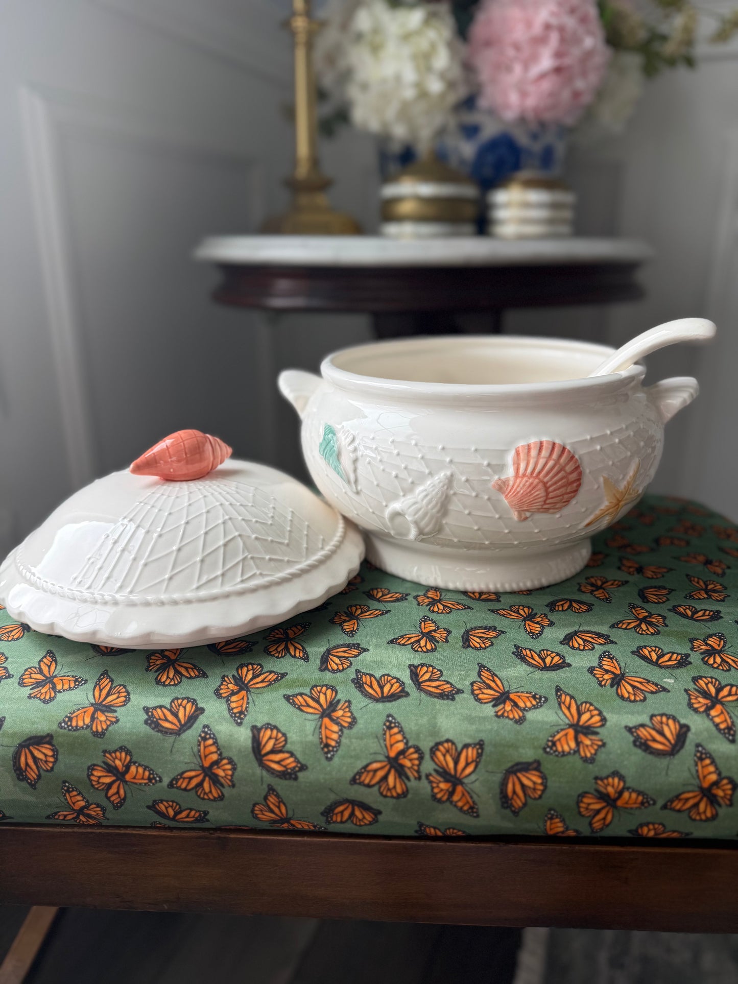 Coastal themed 3-piece tureen