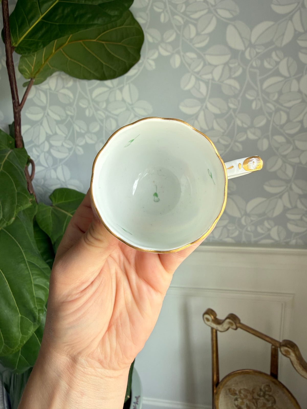 Herend Chinese Bouquet Demitasse Cup in Green