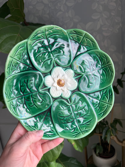 Adam’s and Bromlay Majolica Lily Pad Plate