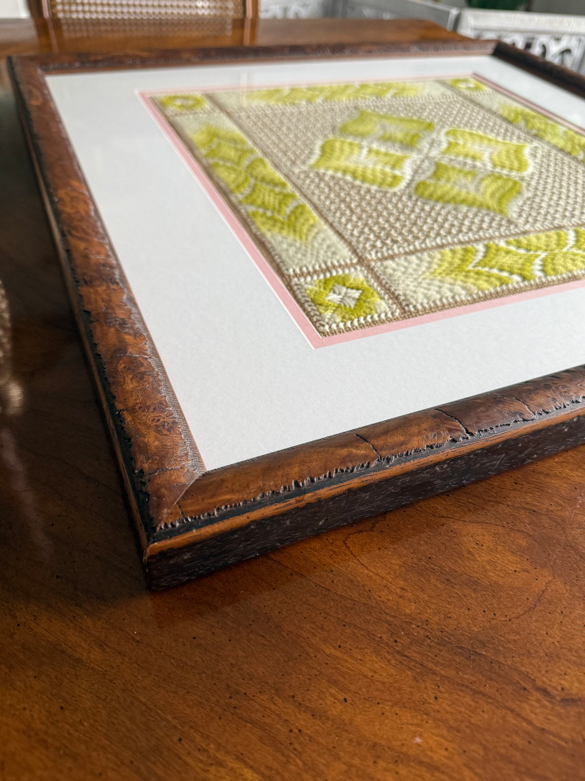 Framed and Matted Needlepoint