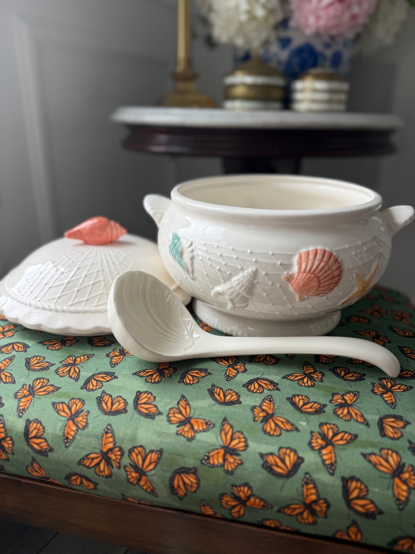 Coastal themed 3-piece tureen