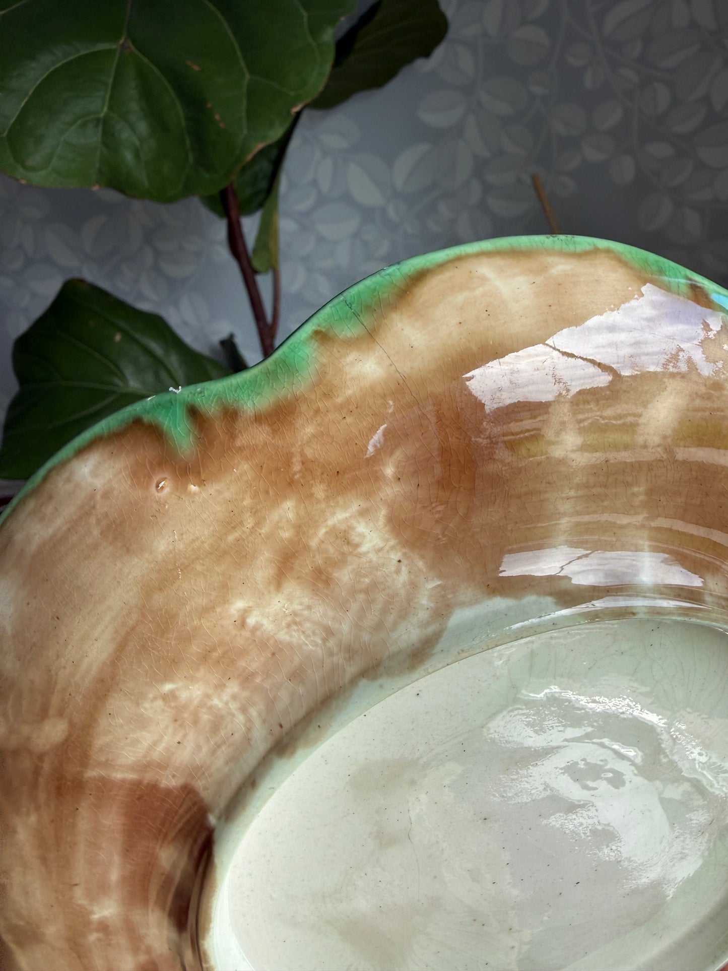 Adam’s and Bromlay Majolica Lily Pad Plate
