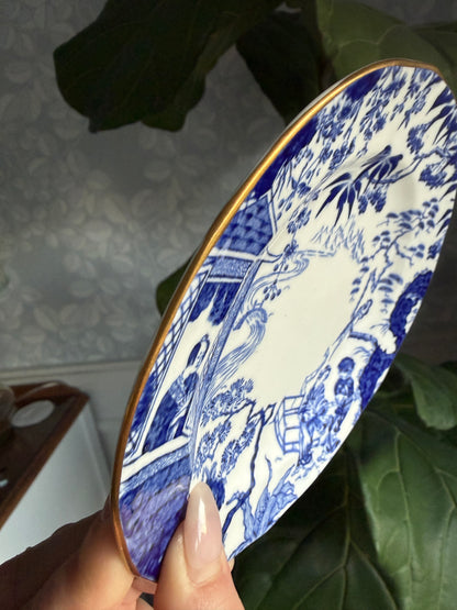 Blue and White Chinoiserie Plate