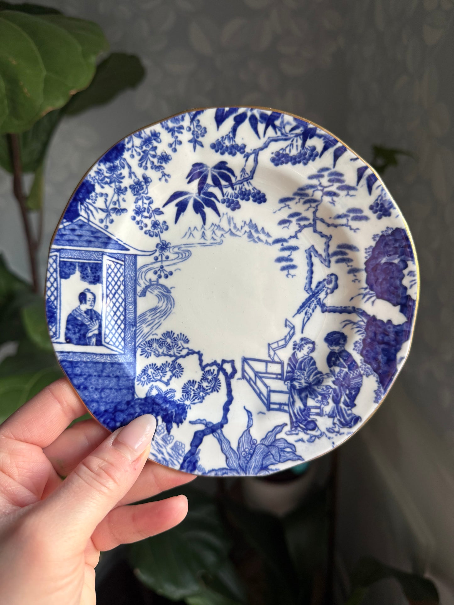 Blue and White Chinoiserie Plate