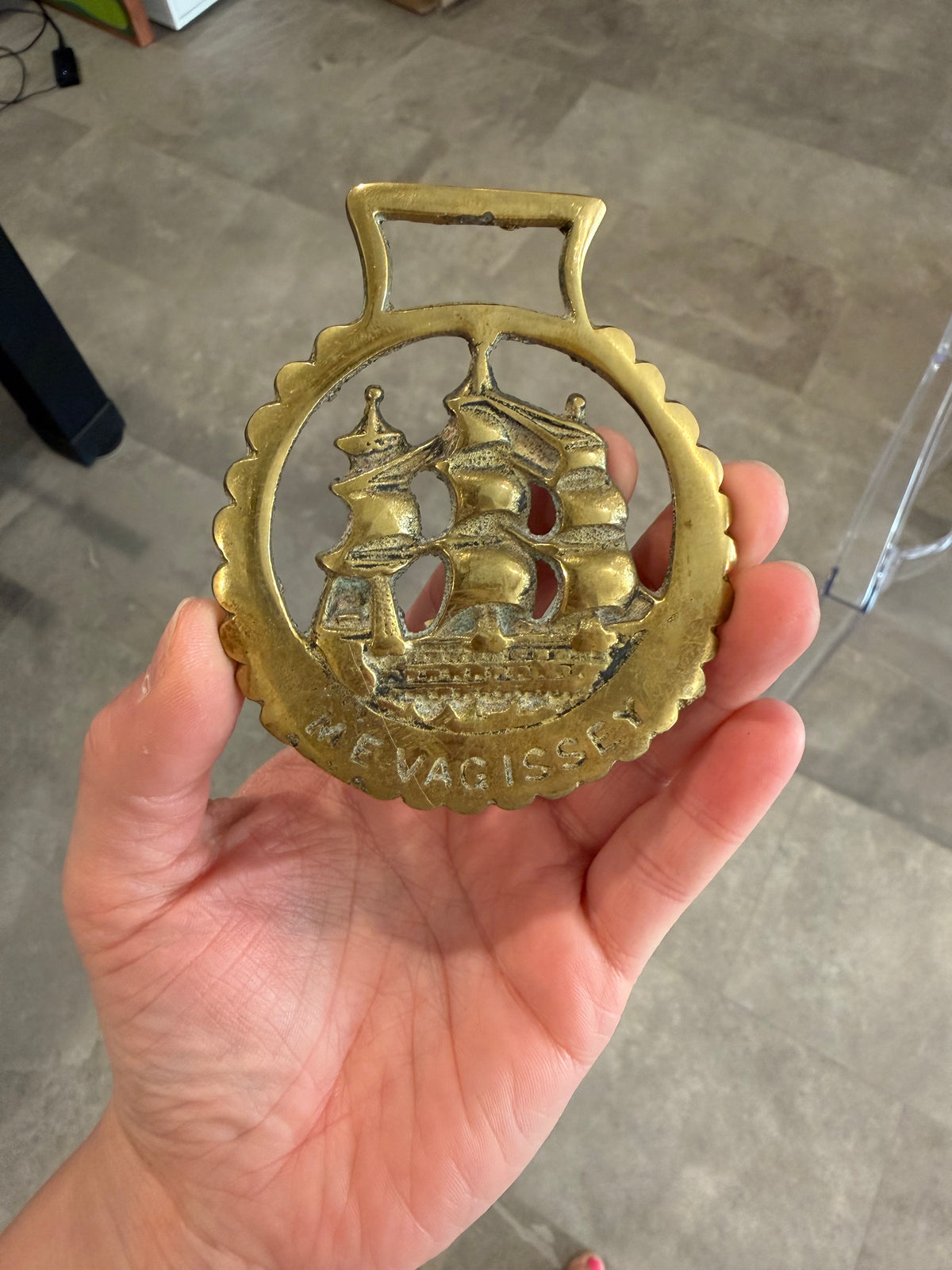 Brass Horse Medallion