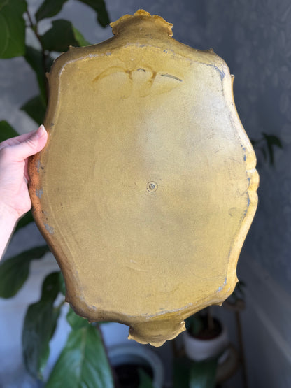 Cream Florentine Handled Tray