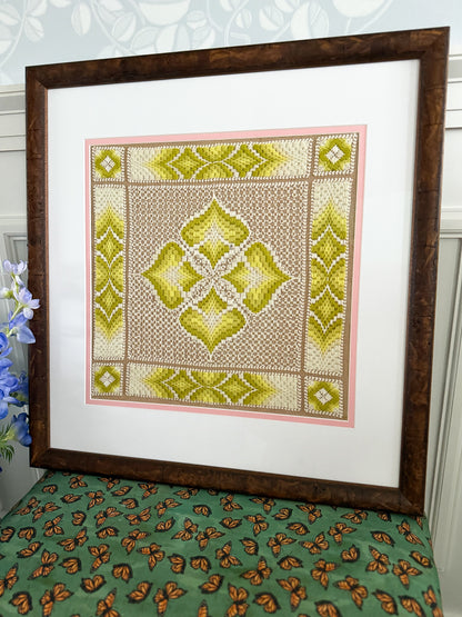 Framed and Matted Needlepoint