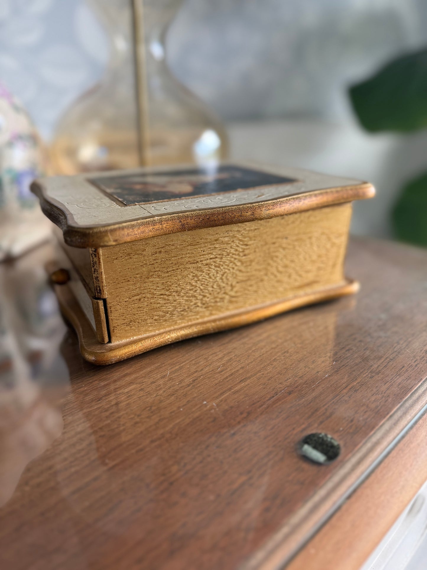 Florentine Jewelery/Music Box with Drawer