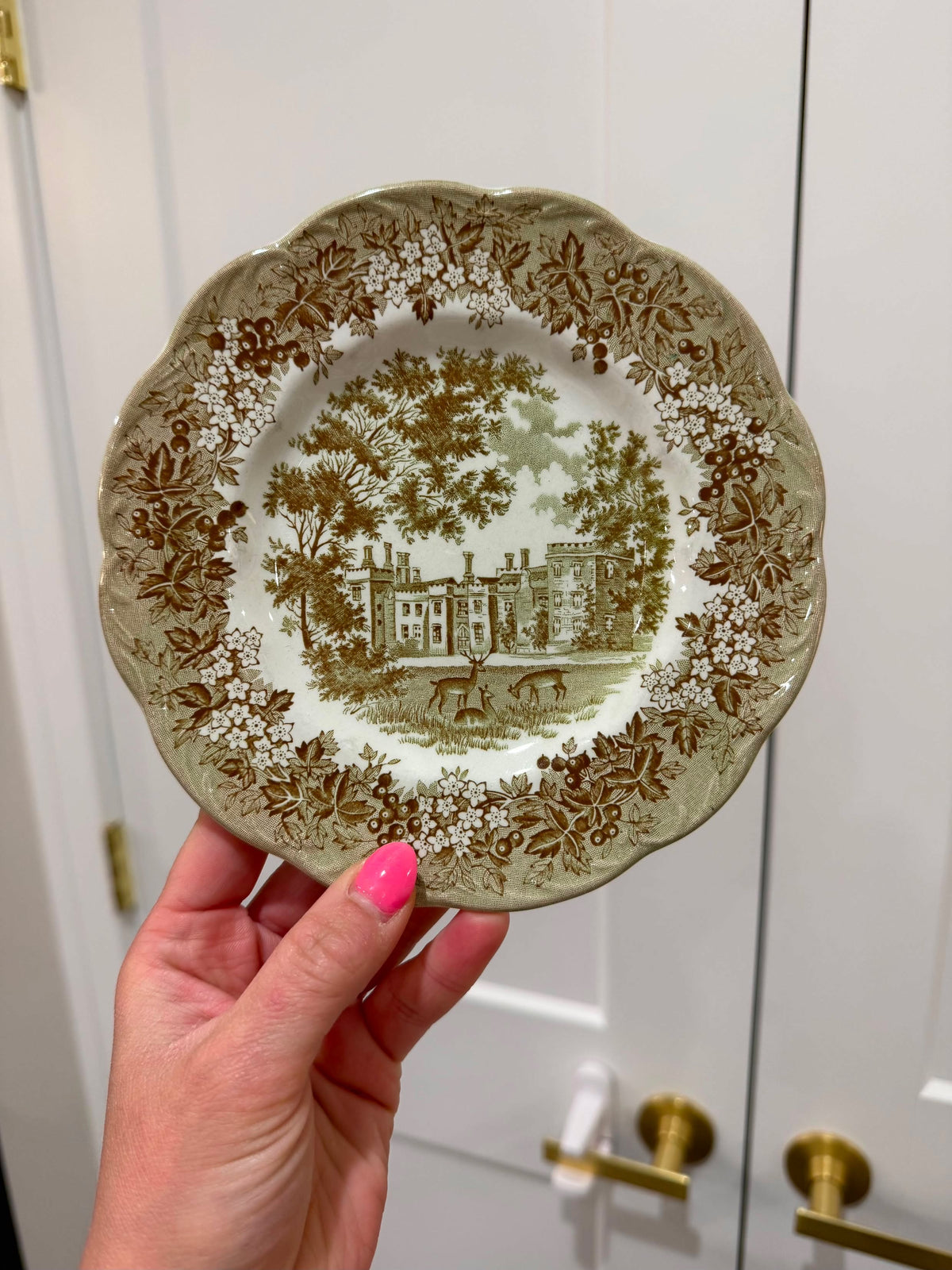 Green Ironstone Transferware