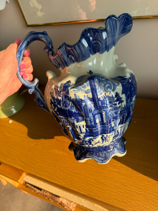 Victoria ironstone Ruffled Pitcher