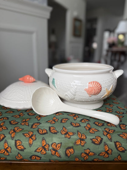 3 piece coastal tureen