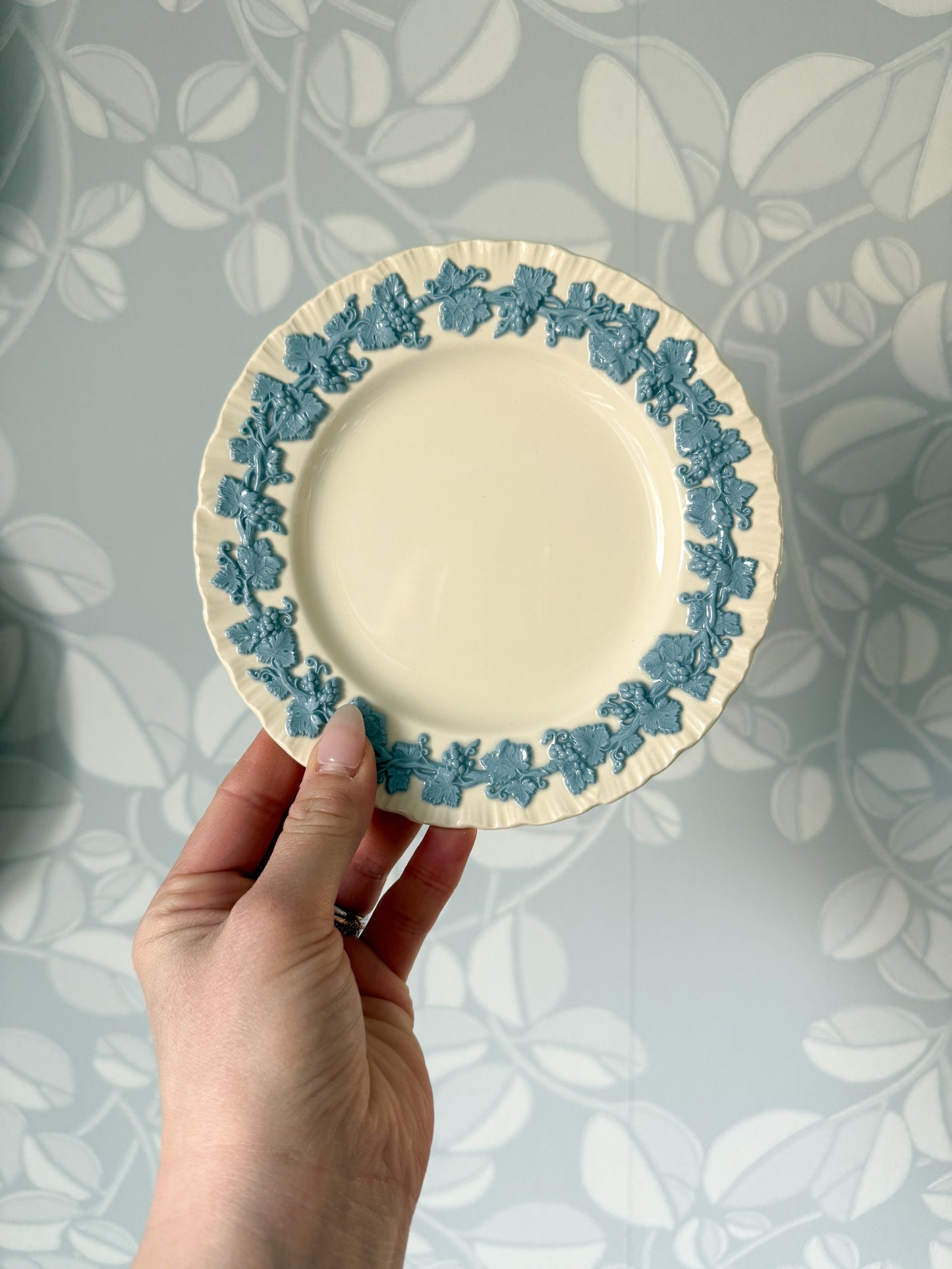Wedgwood Queensware Lavender on Cream Plate