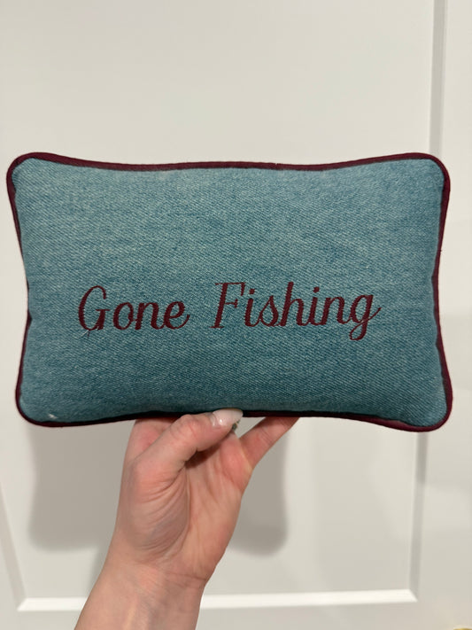 Gone Fishing Pillow