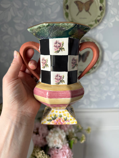 Mackenzie Childs style vase